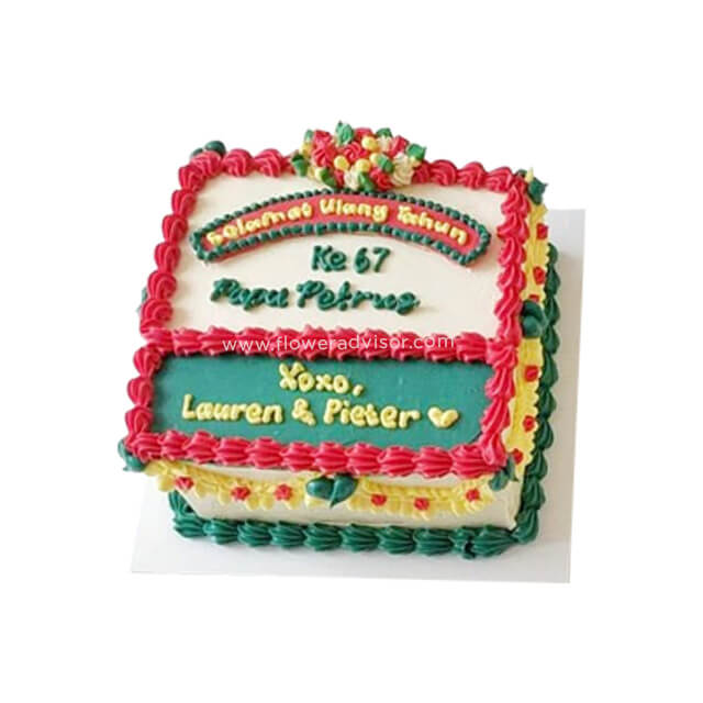 Papan Bunga Cake ukuran 15x20cm