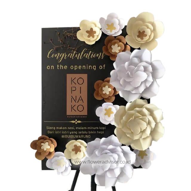 Bunga paper craft elegan untuk ucapan selamat, layanan online florist terpercaya