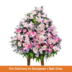 Standing Flower Ucapan Pink Elegan