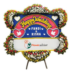 Happy Wedding Fandi & Riska, rangkaian bunga dari online florist terpercaya