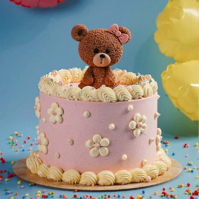 Simple Animal Figurine Cake