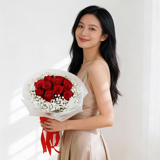 Elegant Red Roses Bouquet Jacqueline Vday