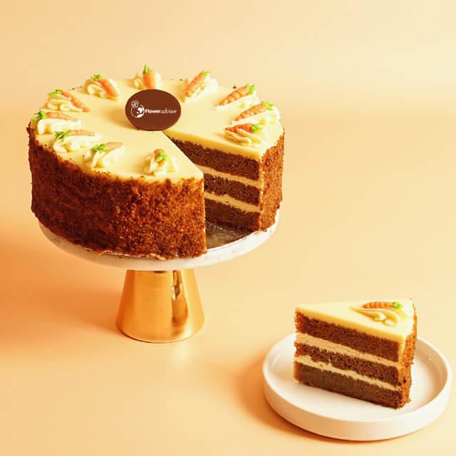 Kue wortel lezat dari online florist, cocok untuk hadiah spesial dengan dekorasi unik dan rasa istimewa.
