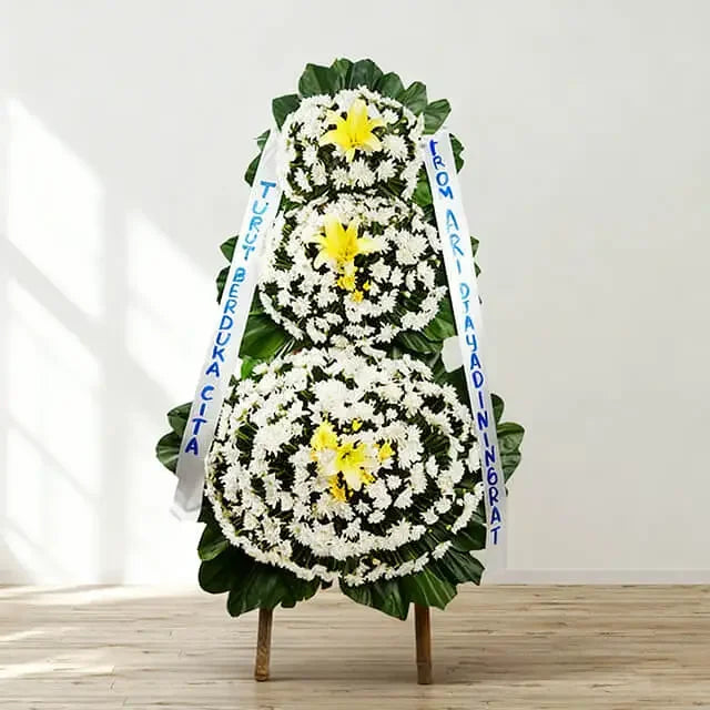 Rangkaian Standing Flower Duka Cita Gaya Korea