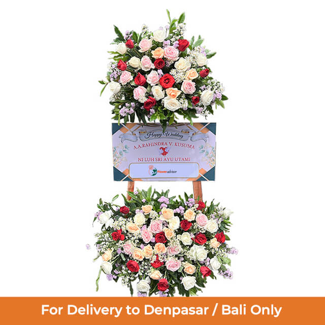 Standing Flower Ucapan Selamat Dua Tingkat