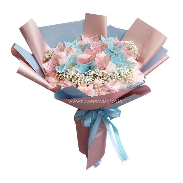 Roll Money Bouquet (41 - 50 Lembar)