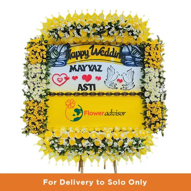 Bunga pernikahan online florist untuk May Yaz dan Asti, pengiriman khusus Solo