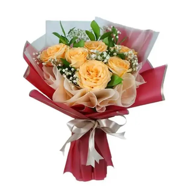 Wonder Peach Rose Bouquet