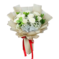 Wonder White Roses Bouquet