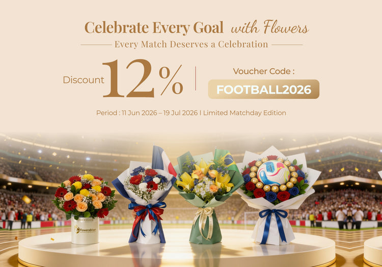Bouquet bunga untuk perayaan pertandingan, diskon 12% dari online florist