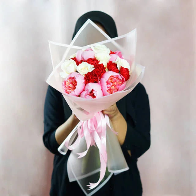 Celestial Buket Bunga Peony Cantik