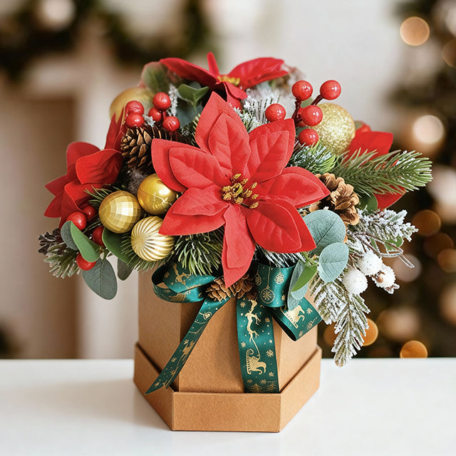 Poinsetias Arrangement Box Arrangement