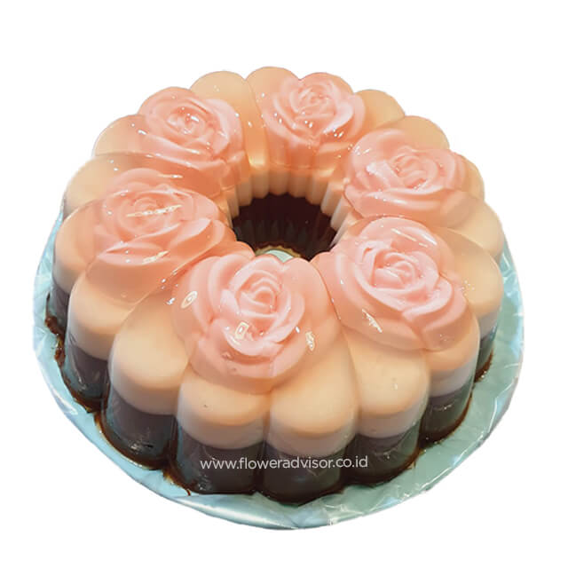 Pink Rose Pudding Cake