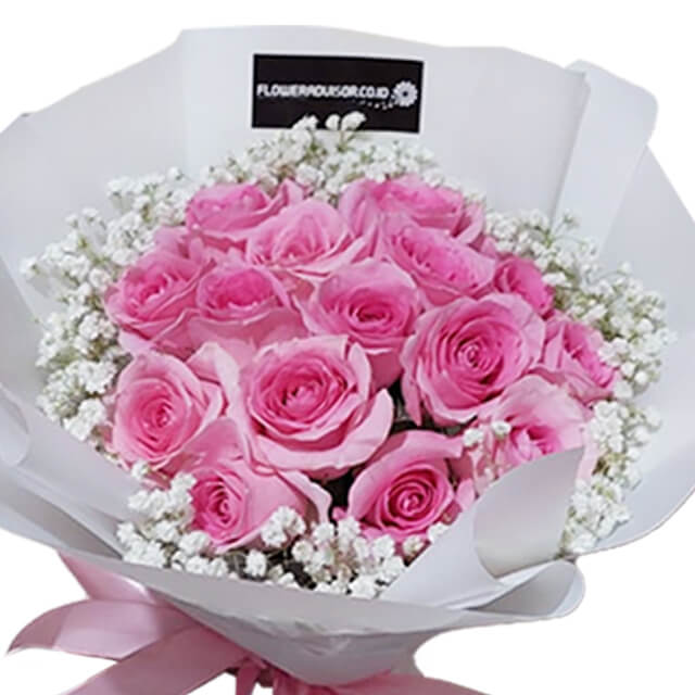 Sweet Bouquet Of Pink Roses - Pink Lushing Blush
