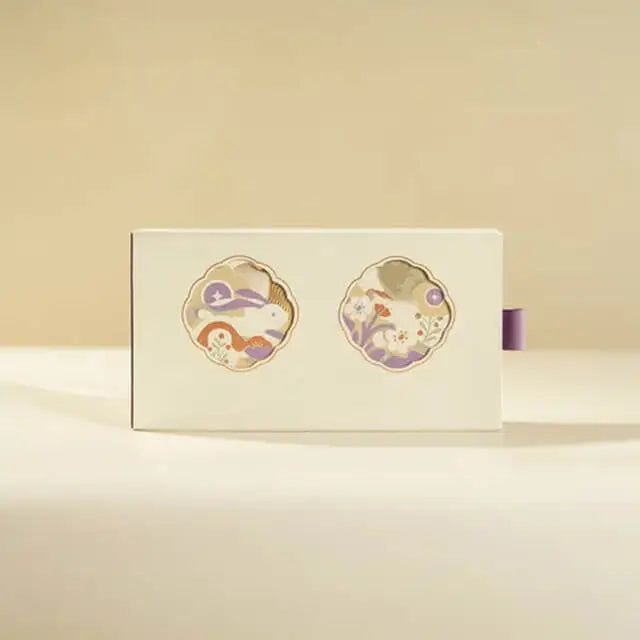 Mooncake Traditional Set of 2B (Sesame Egg & White Lotus)