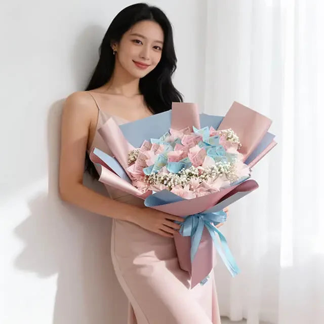 Roll Money Bouquet (Max 10 Lembar)