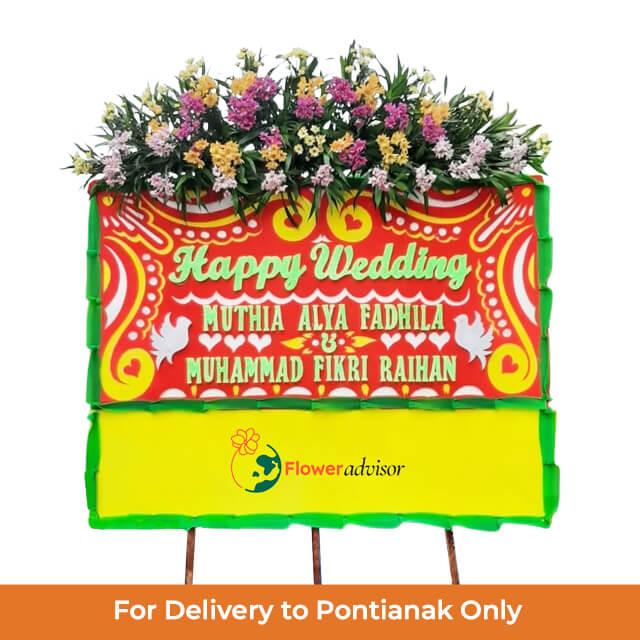 Papan Bunga Pernikahan Love In The Air