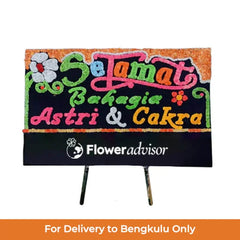 Selamat Bahagia Astri & Cakra, rangkaian bunga online florist untuk Bengkulu