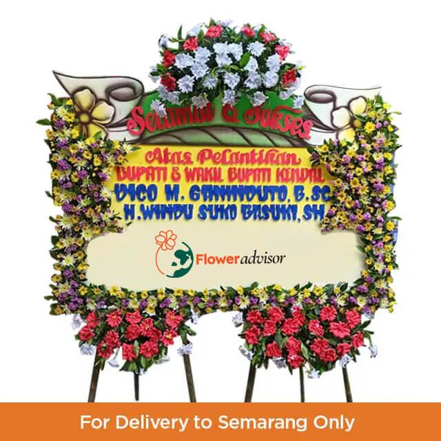 Karangan bunga papan ucapan selamat & sukses dari online florist, kirim ke Semarang