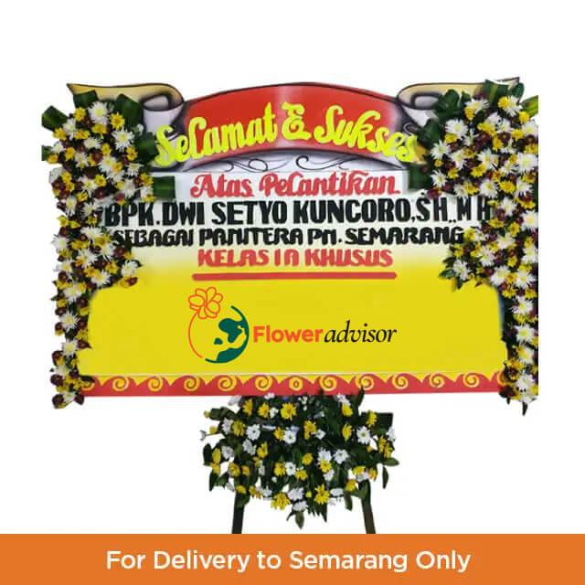Bunga papan selamat & sukses dari online florist untuk pelantikan di Semarang