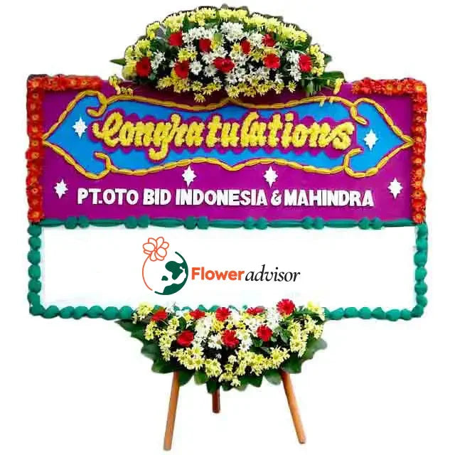 Bunga papan selamat dari online florist untuk PT.OTO BID INDONESIA & MAHINDRA