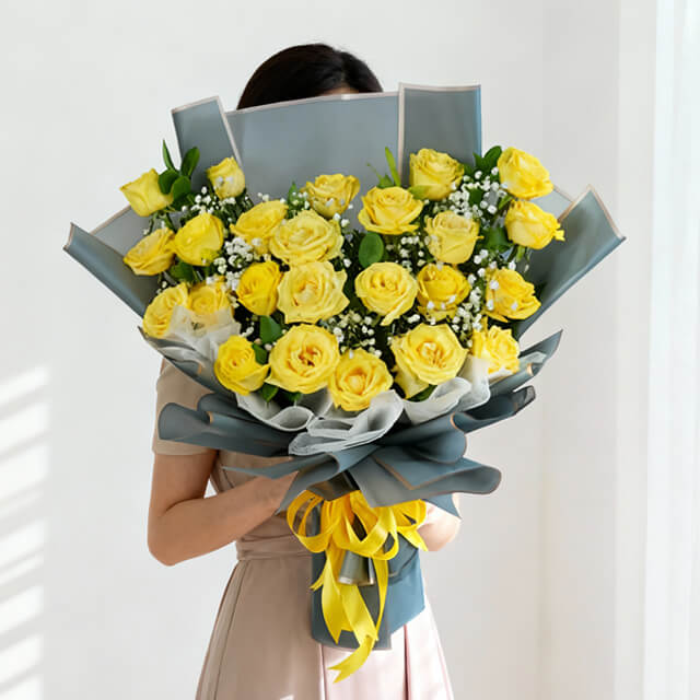 Wonder Yellow Rose Bouquet