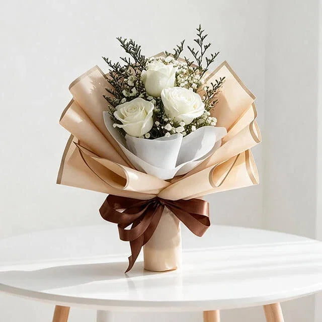 Wonder White Roses Bouquet
