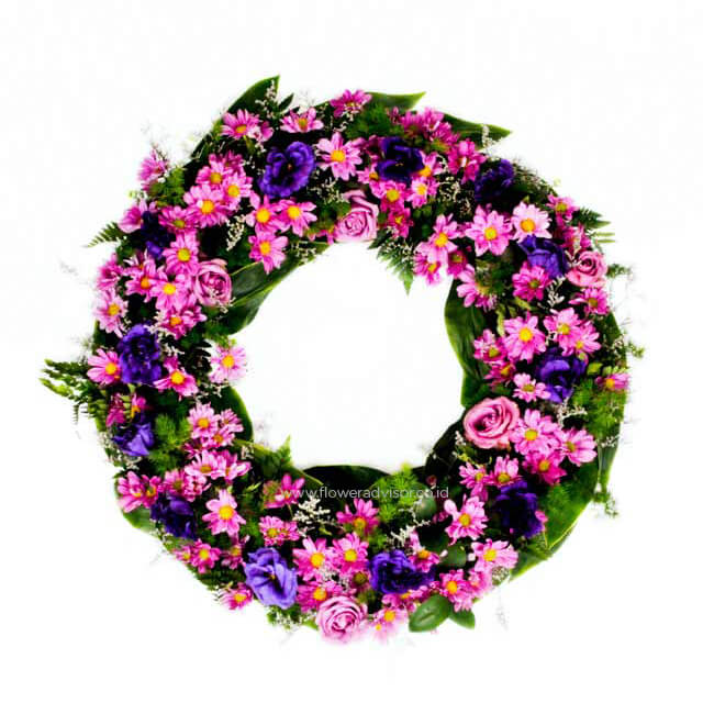 The Final Purple Flowers Wreath