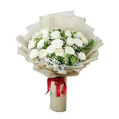 Wonder White Roses Bouquet