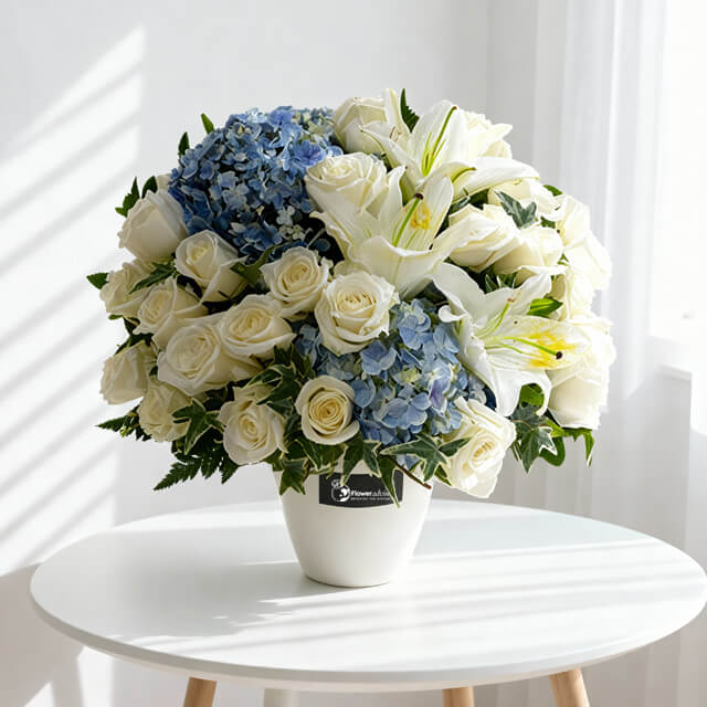 Tied Together - Mixed Blue and White Arrangement