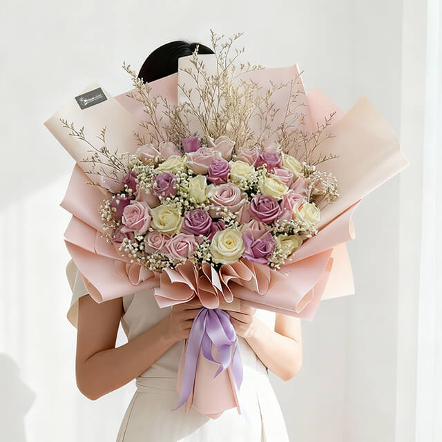 Cicely - Sweet Pink and White Bouquet