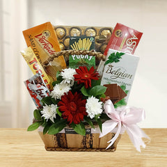 Hampers Cokelat dan Bunga - Beautiful Festive