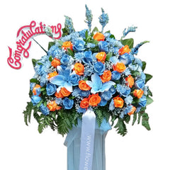 Blue Steel Standing Flower