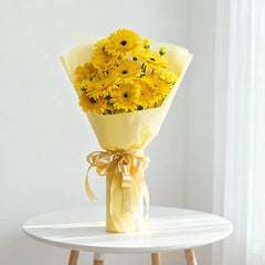 Vibrant Yellow Gerbera Bouquet - Country Yellow