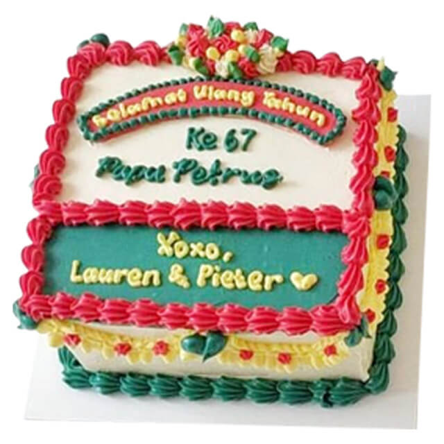 Papan Bunga Cake ukuran 15x20cm