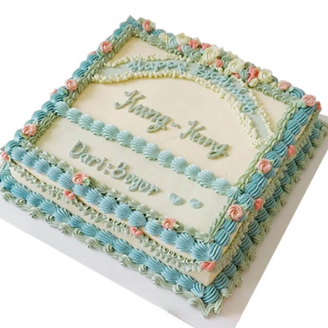 Papan Bunga Cake ukuran 20x20cm