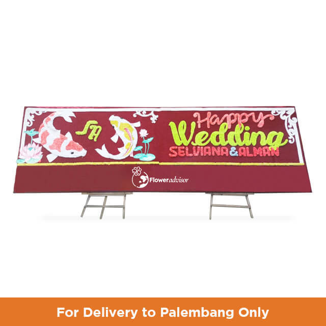 Bunga Papan Gandeng Pernikahan Ikan Koi