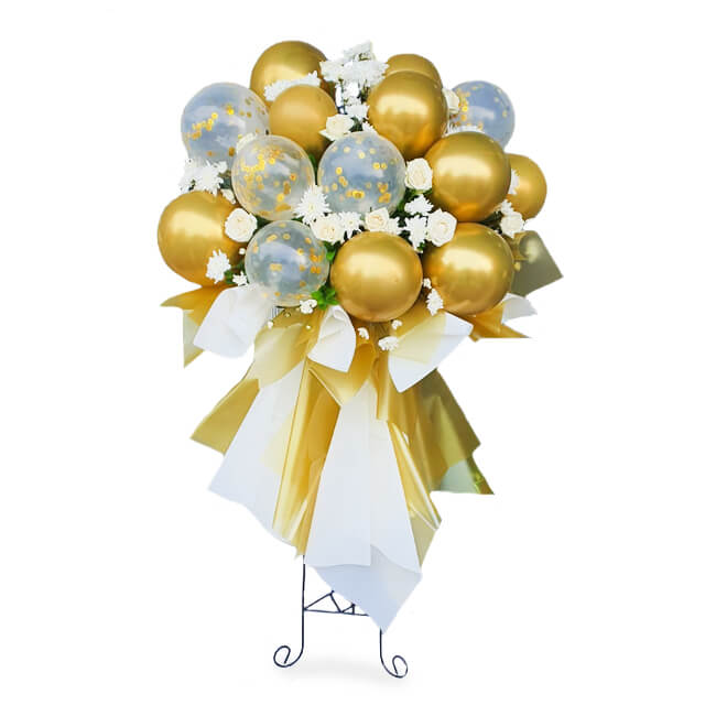 Bunga Standing Ucapan Blooming Balloons