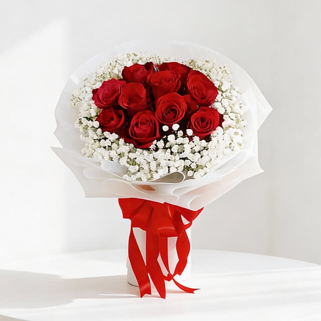 Elegant Red Roses Bouquet Jacqueline  Vday