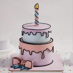 2 tiers fresh cream cake