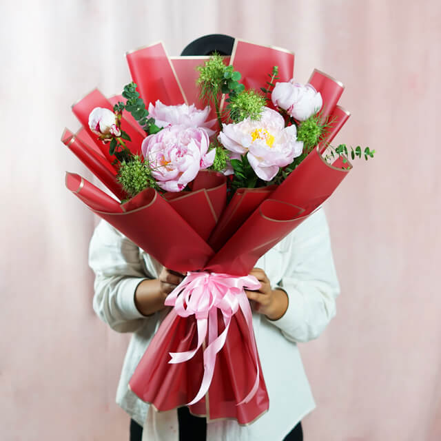 Elysian Buket Bunga Peony Mewah