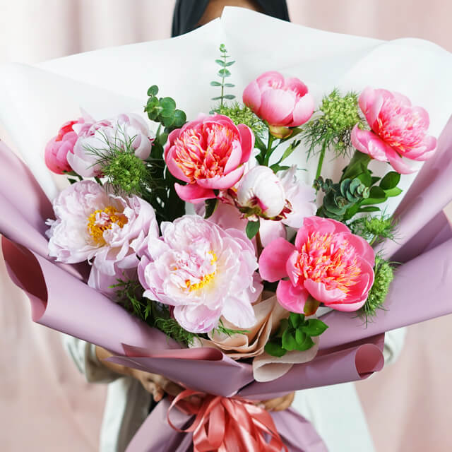 Paradise Buket Bunga Peony Romantis