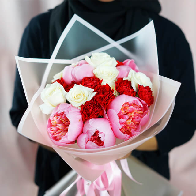 Celestial Buket Bunga Peony Cantik