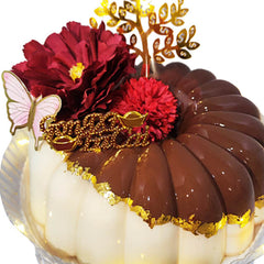 Luxurious Chocolate Floral Pudding