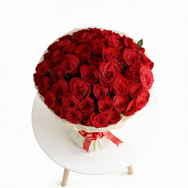 Buket Bunga Valentine 50 Red Roses - VDAY