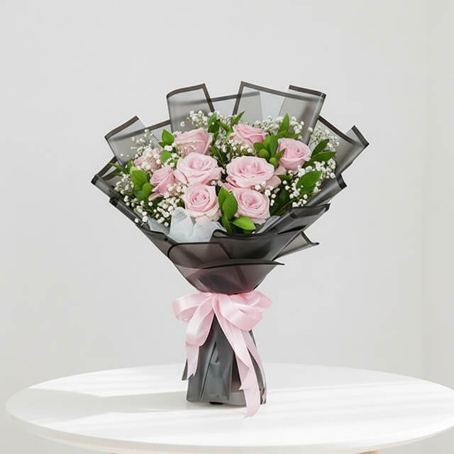 Buket Bunga Valentine Wonder Flamingo Pink Rose - VDAY