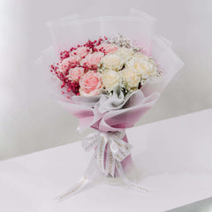 Roselle White and Pink