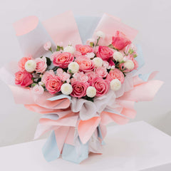 Vivid Rose Mosaic