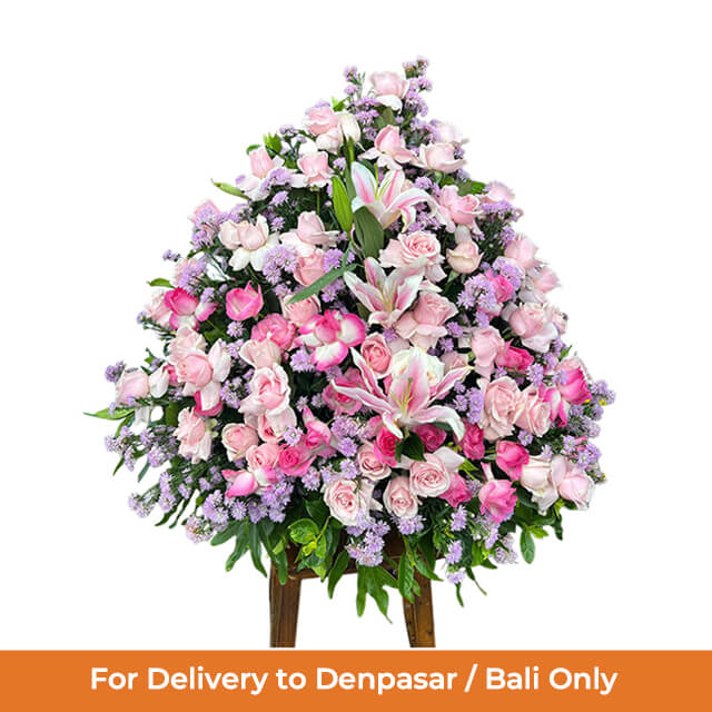 Standing Flower Ucapan Pink Elegan