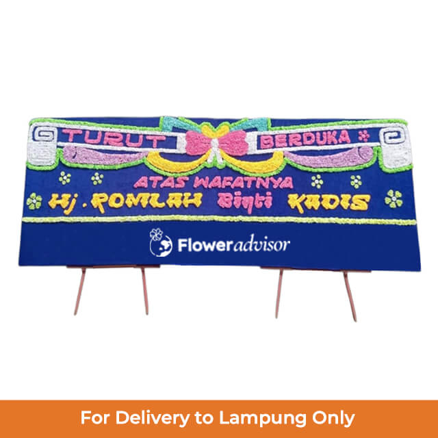 Papan Bunga Gandeng Turut Berduka Cita Nuansa Biru